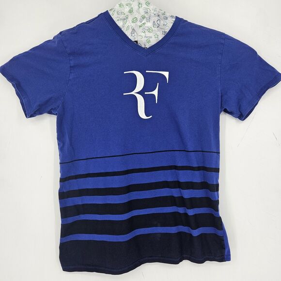 Nike Roger Federer Shirt Mens Medium Tennis Court Logo Athletic Short Sleeve M - Picture 1 of 11